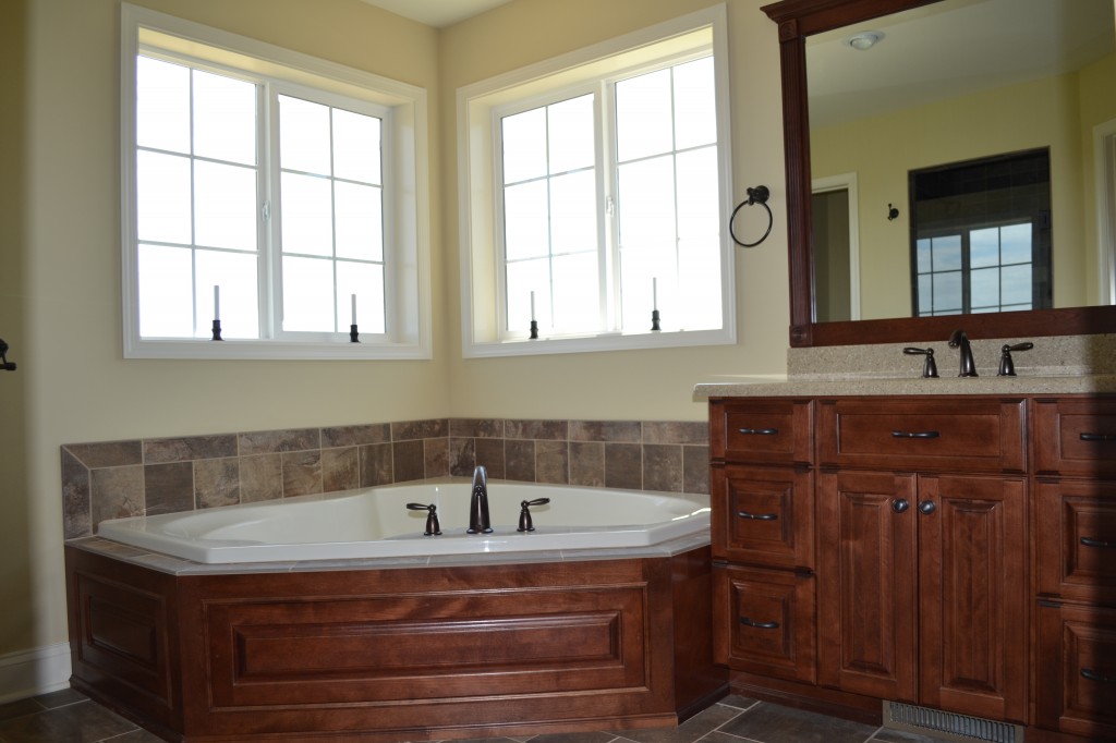 Master bathroom in custom home built by Jeffrey L. Henry, Inc. of York, PA. Finished in 2014