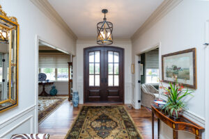 york custom home entryway